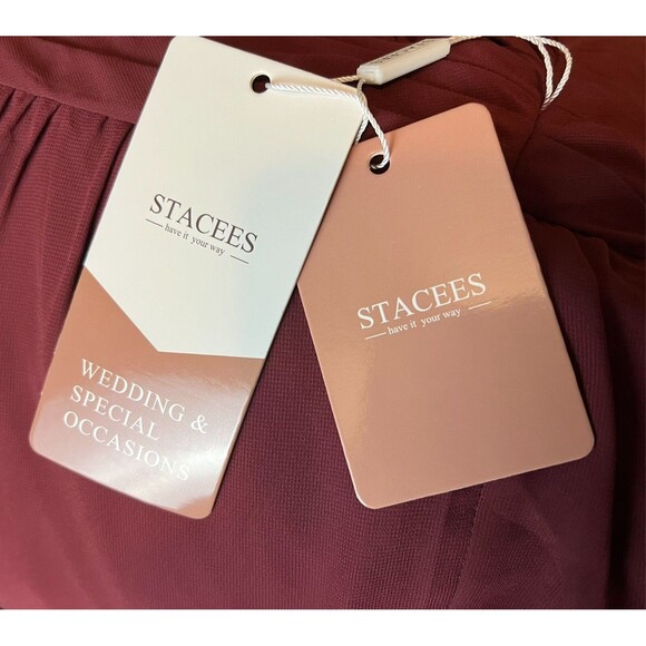 Stacees Halter Jumpsuit Chiffon Long/Floor-Length Wedding Party Dress  NWT  16 - Picture 15 of 15